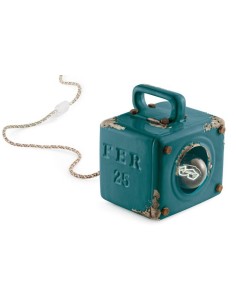 Lampada da tavolo cubo stile retrò industrial colorata ferroluce C1650