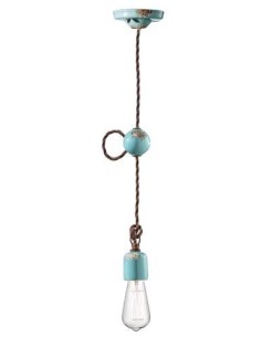 Lampada da sospensione retrò a filo in ceramica colori vari ferroluce C660 2