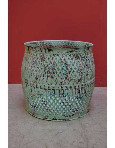 Cesta in ferro battuto vintage stile shabby diametro 42cm TL274S