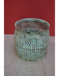 Cesta in ferro battuto vintage stile shabby diametro 42cm TL274S 2