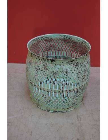 Cesta in ferro battuto vintage stile shabby diametro 42cm TL274S