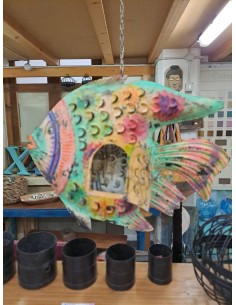Pesce lanterna in ferro colorato - piccolo TL211P 2