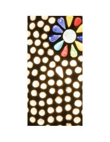 Lampada etnica a Mosaico in vetro colorato altezza 23CM rotonda LAMP394