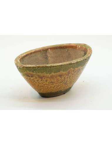 Vaso terracotta colore giallo H11cm - ALMB2729B