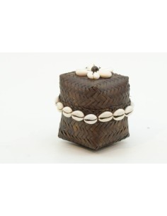 Scatola in rattan quadrata H12cm - ALM0517C