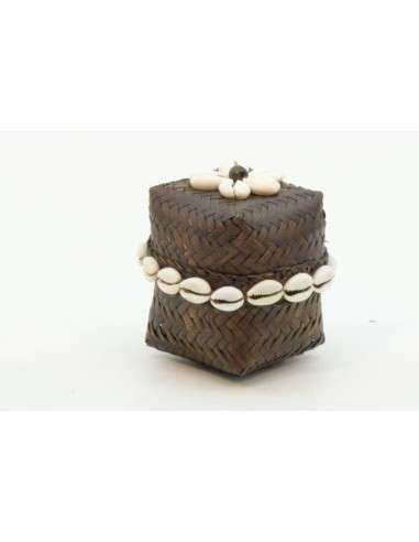 Scatola in rattan quadrata H12cm - ALM0517C