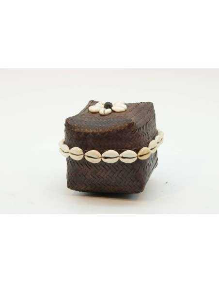 Scatola in rattan quadrata H12cm - ALM0517C