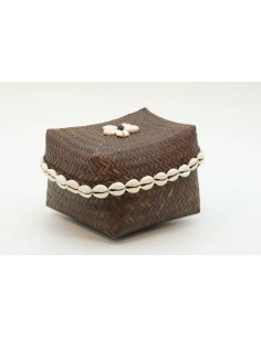 Scatola in rattan quadrata H10cm - ALM0517D
