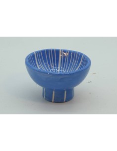 Ciotola in ceramica artigianale colore blu H 11cm- OH03GBLU
