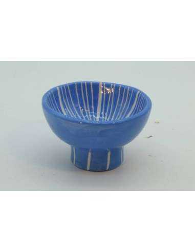 Ciotola in ceramica artigianale colore blu H 11cm- OH03GBLU