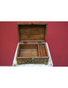 Scatola in legno etnica di produzione artigianale indiana TM082 2
