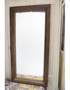 Cornici specchio in legno di teak finitura shabby, epoca coloniale 71x123cm TM035A