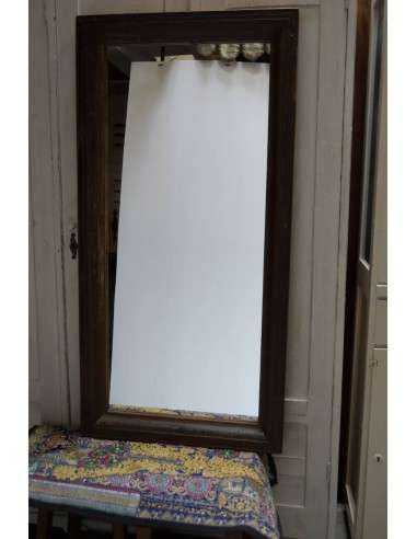 Cornici specchio in legno di teak finitura shabby, epoca coloniale 71x123cm TM035A