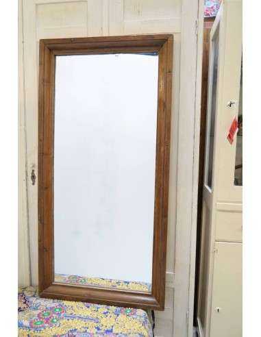 Cornici specchio in legno di teak finitura legno naturale, epoca coloniale 61x123cm TM130