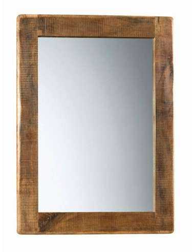 Cornice specchio in legno massello naturale| 90x115cm AGB00466