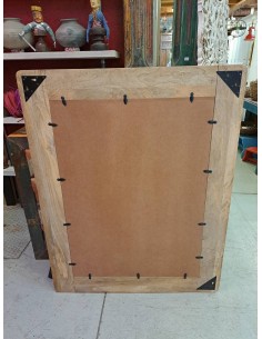 Cornice specchio in legno massello naturale| 90x115cm AGB00466 2