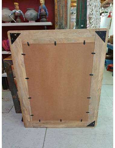 Cornice specchio in legno massello naturale| 90x115cm AGB00466