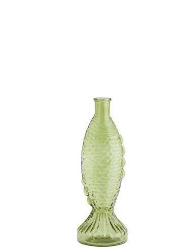 vaso in vetro pesce verde grande  EV-24471-G