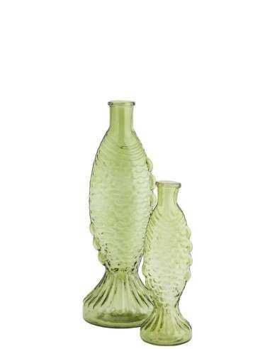 vaso in vetro pesce verde grande  EV-24471-G