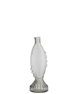 vaso in vetro pesce trasparente grande  EV-24471-C