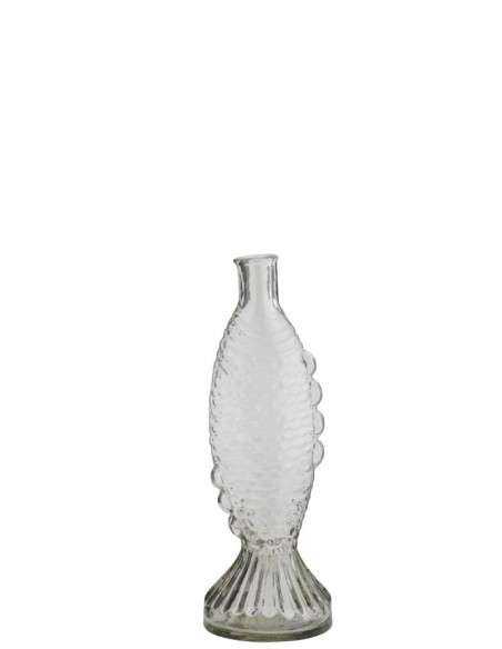 vaso in vetro pesce trasparente grande  EV-24471-C