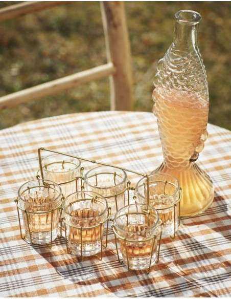 vaso in vetro pesce trasparente grande  EV-24471-C