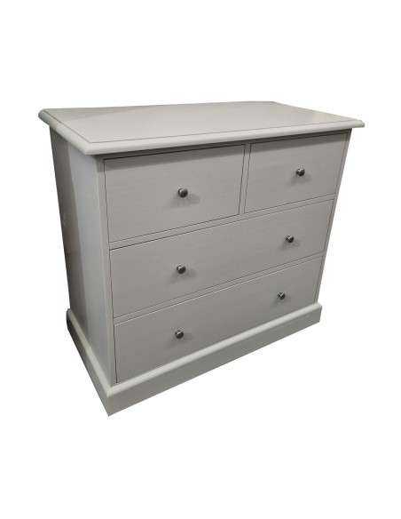 Cassettiera 4 Cassetti Grigio P010 con Guide in Metallo 100x50x90 cm