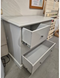 Cassettiera 4 Cassetti Grigio P010 con Guide in Metallo 100x50x90 cm 2
