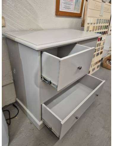 Cassettiera 4 Cassetti Grigio P010 con Guide in Metallo 100x50x90 cm