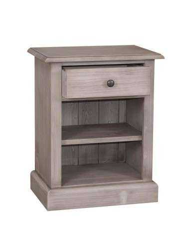 Comodino legno con cassetto e ripiano MS478