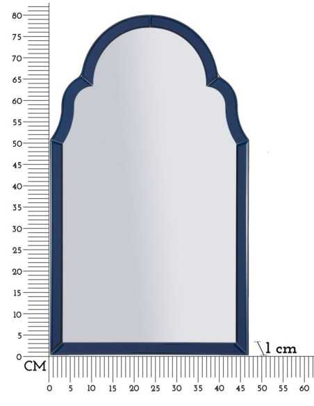 SPECCHIO DA MURO TANGERI BLU CM 47X1X80 (MISURA SPECCHIO CM 41X74) - 06614700B3