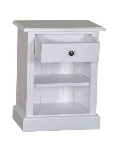 Comodino legno con cassetto e ripiano MS478