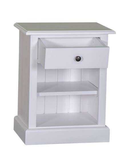 Comodino legno con cassetto e ripiano MS478