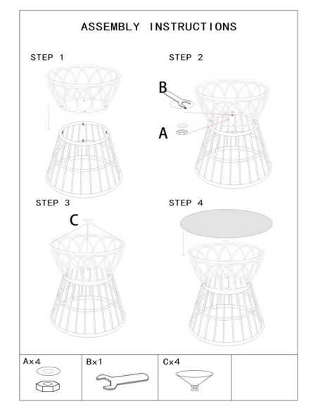 TAVOLO DA CAFFE' PANAMA CIRCLE CM Ø 50X50 - 1426770000