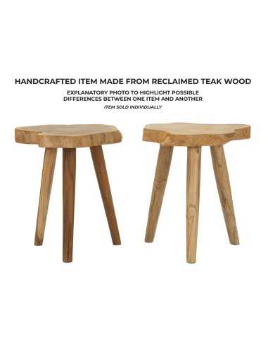 Sgabello legno di teak H45cm - 1427630000