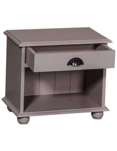 Comodino legno con cassetto e vano MS202