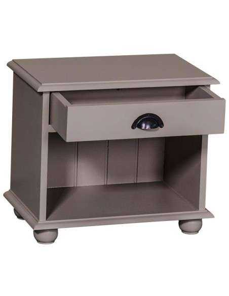 Comodino legno con cassetto e vano MS202