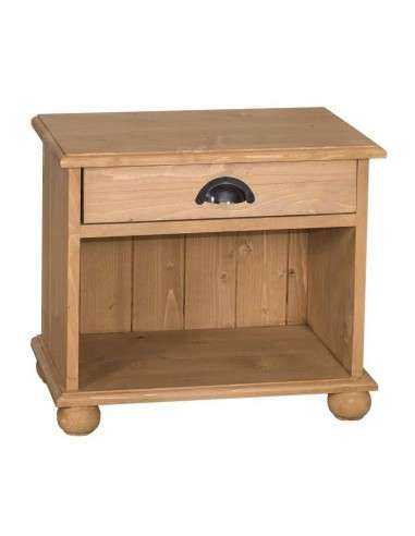Comodino legno con cassetto e vano MS202