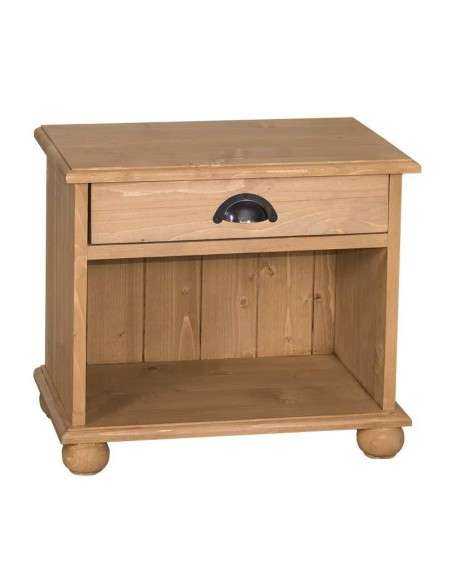 Comodino legno con cassetto e vano MS202