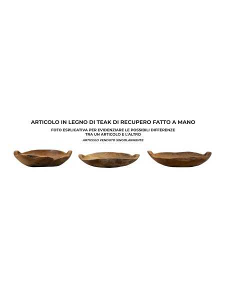 Ciotola in legno di teak svuiota tasche