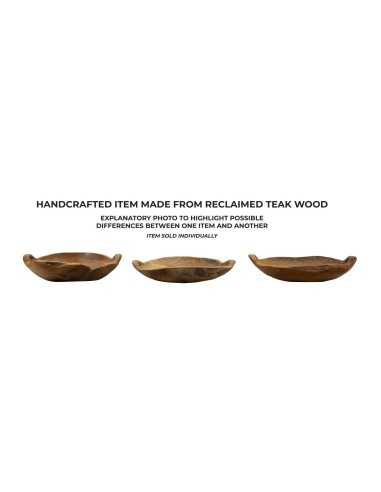 Ciotola in legno di teak svuiota tasche