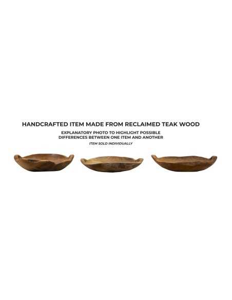Ciotola in legno di teak svuiota tasche