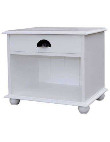 Comodino legno con cassetto e vano MS202