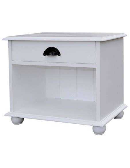 Comodino legno con cassetto e vano MS202