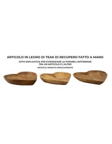 Ciotola forma cuore teak - 1607560001