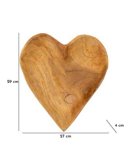 Ciotola forma cuore teak - 1607560001