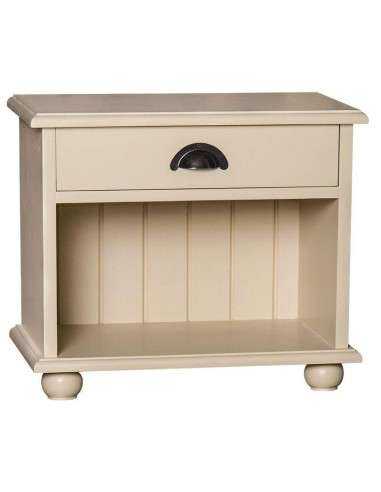 Comodino legno con cassetto e vano MS202
