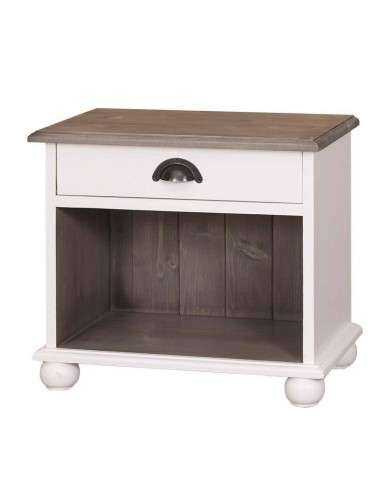 Comodino legno con cassetto e vano MS202