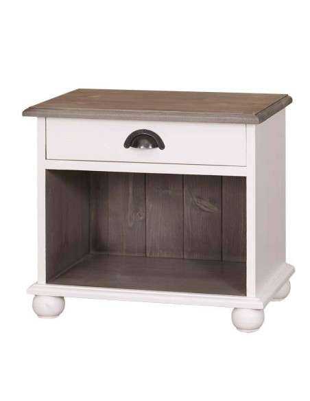 Comodino legno con cassetto e vano MS202