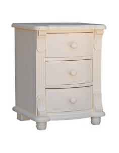 Comodino legno shabby chic con tre cassetti MS037